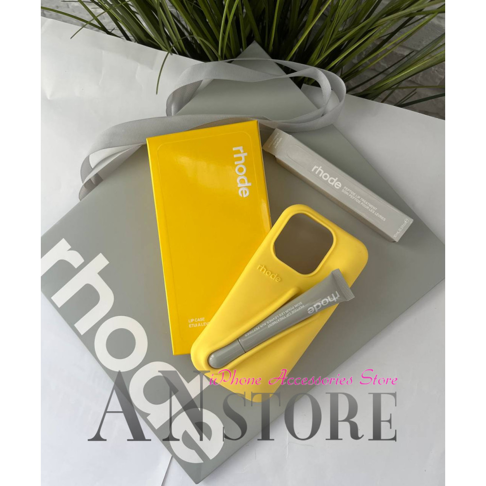 Rhode Lip Case Lemontini – жовтий чохол з блиском для губ на айфон 12 про